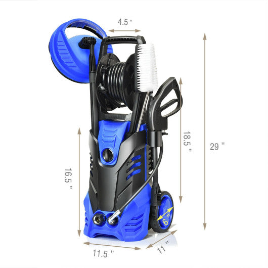 3000 PSI Electric High Pressure Washer With Patio Cleaner -Blue