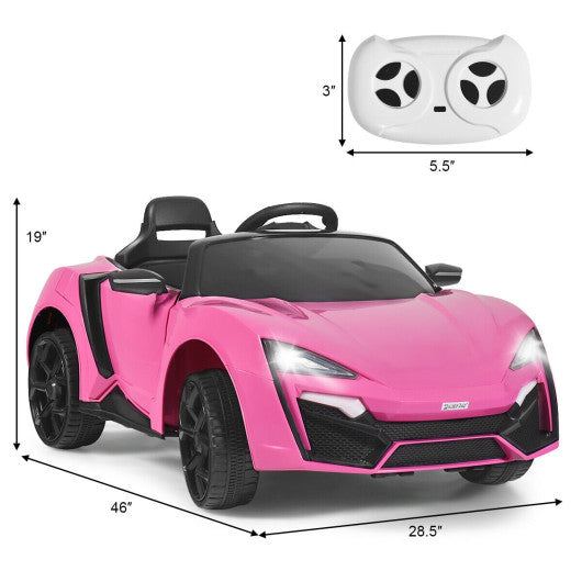 12V 2.4G RC Electric Vehicle with Lights-Pink