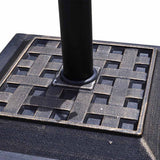 17.5 Inch Heavy Duty Square Umbrella Base Stand of 30 lbs for Outdoor