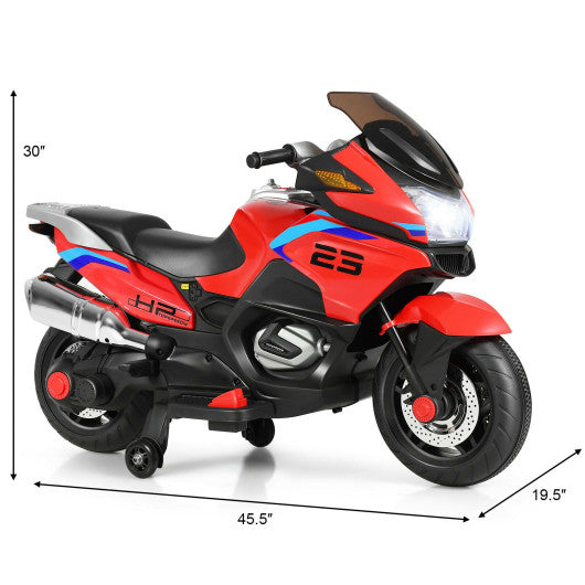 12V Kids Ride On Motorcycle Electric Motor Bike-Red