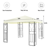 10 x 10 Feet Patio Gazebo Canopy Tent Garden Shelter