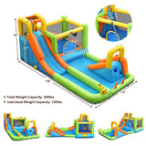 8 in 1 Inflatable Water Slide Park Bounce House Without Blower