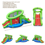 Inflatable Dual Slide Basketball Game Bounce House Without Blower