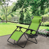 Outdoor Folding Zero Gravity Reclining Lounge Chair-Green