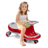 Wiggle Car Ride-on Toy with Flashing Wheels-Red