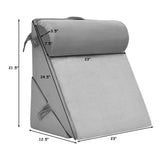 Adjustable Neck Back Support Memory Foam Headrest-Gray