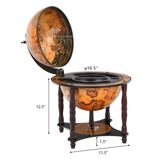 23 Inch Globe Wine Bar Stand for Dining Room and Living Room-Coffee