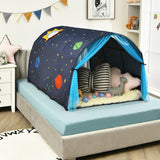 Kids Galaxy Starry Sky Dream Portable Play Tent with Double Net Curtain-Blue