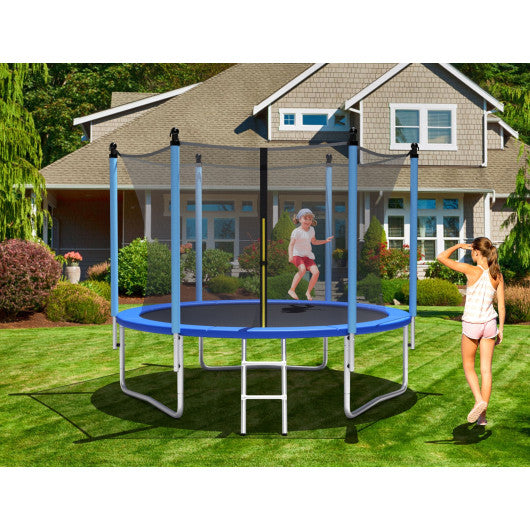 Outdoor Trampoline with Safety Closure Net-8 ft