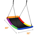 700lb Giant 60 Inch Platform Tree Swing for Kids and Adults-Multicolor