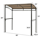 7 x 4.5 Feet Grill Gazebo Outdoor Patio Garden BBQ Canopy Shelter-Brown