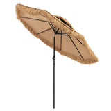 9 Feet Thatched Tiki Umbrella with 8 Ribs