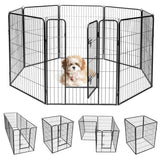 8 Metal Panel Heavy Duty Pet Playpen Dog Fence with Door-48 inches