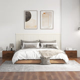 2-Drawer Stackable Horizontal Storage Cabinet Dresser Chest with Handles-Espresso