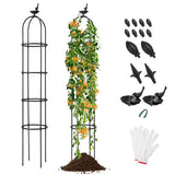 GIANTEX 2-Pack Garden Obelisk Trellis for Climbing Plants-Black