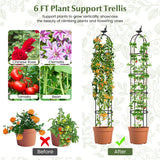 GIANTEX 2-Pack Garden Obelisk Trellis for Climbing Plants-Black