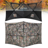 2-Panel Hunting Ground Blind Pop Up Fence with 3 Shoot Through Ports