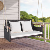 2-Person Patio Rattan Porch Swing