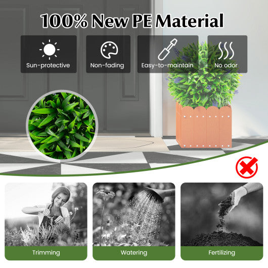 2 Pieces Artificial Lavender Topiary Balls with Flowers