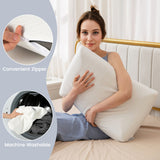 2 Pieces Bamboo Charcoal Memory Foam Pillow for Pain Relief Sleeping