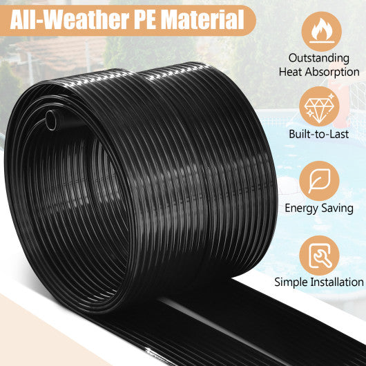 2 Pieces 10/16.4/20 Feet Weatherproof Solar Swimming Pool Heating System-M