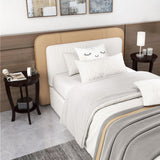 2-tier Round End Table with Solid Wood Legs-Espresso