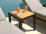 Rhodes Chaise Lounge (Set of 2) with Side Table and Umbrella