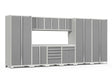 Pro Series 10 Piece Cabinet Set with Lockers, Tool Drawer Cabinet and 84 In. Worktop