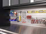Pro Series 7 Piece Cabinet Set with Base, Wall, Tool Drawer Cabinet, Lockers and 56 In. Worktop