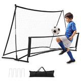 2-in-1 Portable Soccer Rebounder Net with Carrying Bag