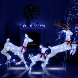 3-Piece Christmas Pre-Lit Lighted Reindeer Family Set