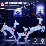 3-Piece Christmas Pre-Lit Lighted Reindeer Family Set