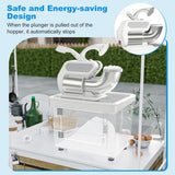 300W Commercial Ice Crusher with Dual Blades and Safety Switch-White