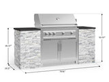 Outdoor Kitchen Signature Series 6 Piece Cabinet Set with Platinum Grill and Grill Cabinet