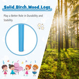 30-Key Wood Toy Kids Grand Piano with Bench and Music Rack-Blue