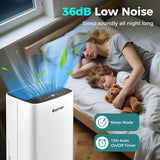 30 Pints 1500 Sq. ft Portable Dehumidifier For Medium To Large Spaces