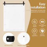 30 x 22 Inch Wall Mount Mirror with Wood Frame-White