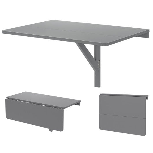 31.5 x 23.5 Inch Wall Mounted Folding Table for Small Spaces-Gray