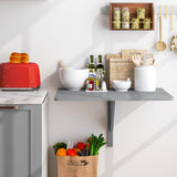 31.5 x 23.5 Inch Wall Mounted Folding Table for Small Spaces-Gray