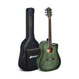 41 Inch Full Size Cutaway Acoustic Guitar Set for Beginner-Green