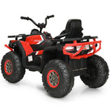 12 V Kids Electric 4-Wheeler ATV Quad with MP3 and LED Lights-Red