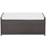 34 Gallon Patio Storage Bench with Seat Cushion and Zippered Liner