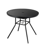 34 Inch Patio Dining Table with 1.5 inch Umbrella Hole for Garden