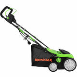 15 Inch 13 Amp Electric Scarifier with Collection Bag and Removable Blades-Green