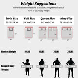 20 lbs 60" x 80" Heavy Weighted Soft Breathable Blanket with Natural Bamboo Fabric -Pink