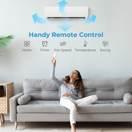 36000 BTU 4 Zone 19 SEER2 Mini Split AC with Heat Pump-9K + 9K + 9K + 9K