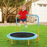 36 Inch Kids Trampoline Mini Rebounder with Full Covered Handrail-Orange