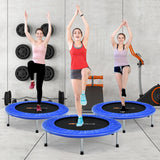 36 Inch Mini Folding Trampoline Portable Recreational Fitness Rebounder-Blue