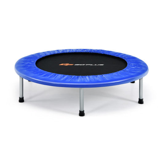 36 Inch Mini Folding Trampoline Portable Recreational Fitness Rebounder-Blue