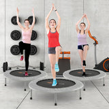 36 Inch Mini Folding Trampoline Portable Recreational Fitness Rebounder-Silver